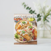 Baja California Mexico Fish Tacos Postkarte (Stehend Vorderseite)
