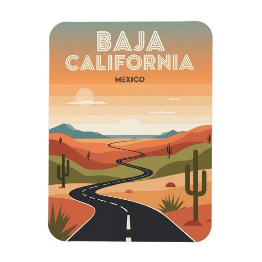 Baja California Mexico Travel Magnet (Vertikal)