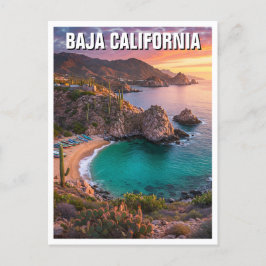 Baja California Mexico Travel Postkarte