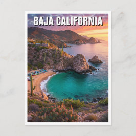 Baja California Mexico Travel Postkarte