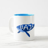 Baja California Mexico Whale Zweifarbige Tasse (Vorderseite Links)