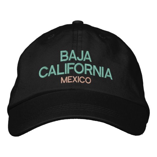 Baja California Mexiko bestickt Bestickte Baseballkappe (Vorderseite)