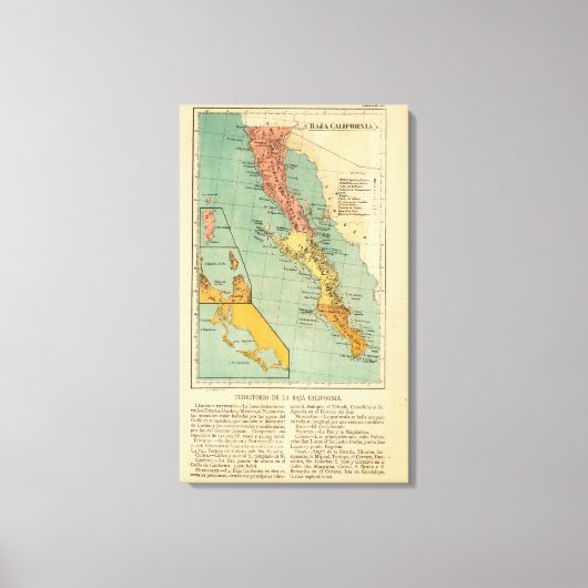 Baja California, Mexiko Leinwanddruck (Vorderseite)