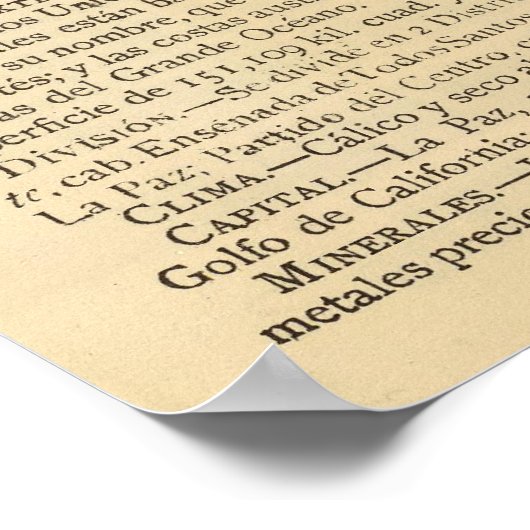 Baja California, Mexiko Poster (Ecke)