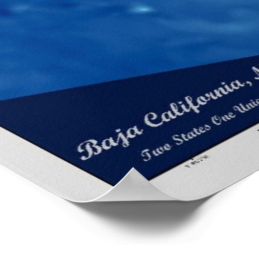 Baja California, Mexiko-Satellitenposter Poster (Ecke)