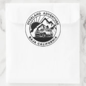 Baja California Overland Truck Runder Aufkleber (Tasche)