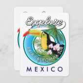 Baja California Sur Mexico Retro-Logo (Vorne/Hinten)