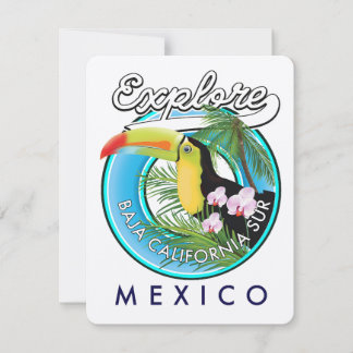 Baja California Sur Mexico Retro-Logo