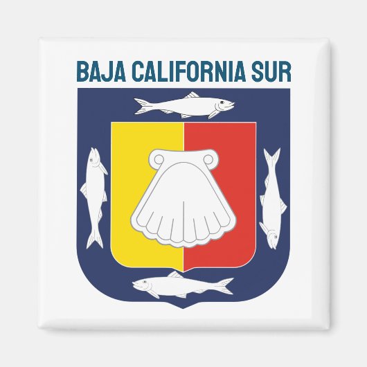 Baja California Sur Wappen Magnet (Vorne)