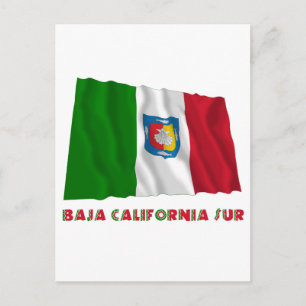 Baja California Sur Waving Unofficial Flag Postkarte