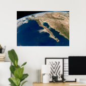 Baja California und die Pazifikküste von Mexiko. Poster (Heimbüro)