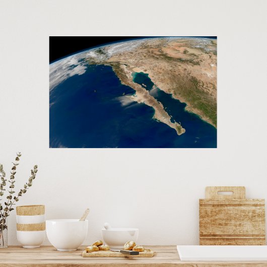 Baja California und die Pazifikküste von Mexiko. Poster (Küche)