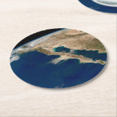 Baja California und die Pazifikküste von Mexiko. Runder Pappuntersetzer (Angewinkelt)