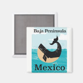Baja Halbinsel Mexiko Reiseplakat Magnet (Vorderseite/Rückseite)