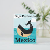 Baja Halbinsel Mexiko Reiseplakat Postkarte (Stehend Vorderseite)