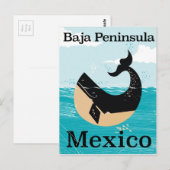 Baja Halbinsel Mexiko Reiseplakat Postkarte (Vorne/Hinten)