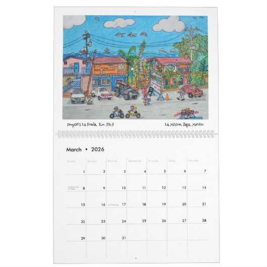 Baja Illustrations von Kristin Calendars Kalender (Mär 2026)