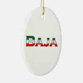 Baja Mexiko (Textlogo) Keramik Ornament (Rechts)