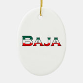 Baja Mexiko (Textlogo) Keramik Ornament (Vorne)