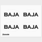 Baja Oval Logo Ovaler Aufkleber (Blatt)