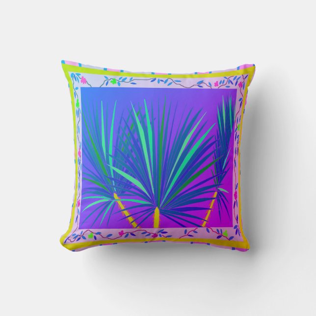 Baja Palms Throw Kissen (Vorderseite)