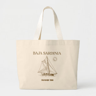 Baja Sardinia Canvas-Tasche - Luxus-Yacht-Accessoi Jumbo Stoffbeutel