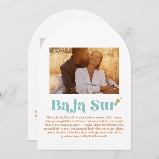 Baja Sur Tischnummer (Vorne/Hinten)