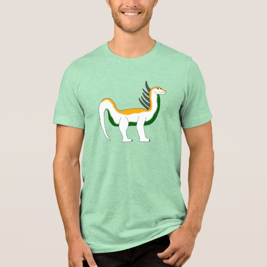 Bajadasaurus Dino Adult  Tri-Blend Shirt (Vorderseite)