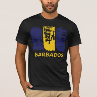 Bajan Flaggen-Bürstenentwurf T-Shirt