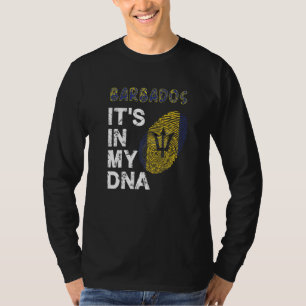 Bajan Roots ist in meinem DNS Fingerprint Flag Bar T-Shirt