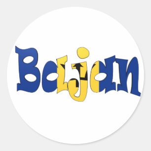 Bajan Runder Aufkleber