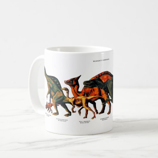 Bajanzags Dinosaurier Kaffeetasse (Vorderseite Links)