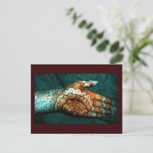 Bajidoo Henna Tattoo Work Postkarte (Stehend Vorderseite)