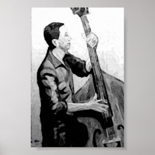 Bajista Hombre O Indian ink Artwork Impresiones Poster