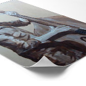 Bajista Hombre Original Oils Artwork Impresiones Poster (Ecke)