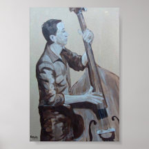 Bajista Hombre Original Oils Artwork Impresiones