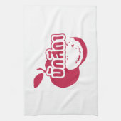 Bak Sida Ō Farang geschrieben in Thai Isaan Dialec Küchentuch (Vertikal)