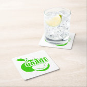 Bak Sida Ō Farang geschrieben in Thai Isaan Dialec Rechteckiger Pappuntersetzer (Vor Ort)