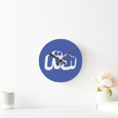 BAKA カ ~ Fool in japanischer Katakana-Schrift Runde Wanduhr (Zuhause)