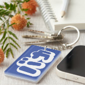 BAKA カ ~ Fool in japanischer Katakana-Schrift Schlüsselanhänger (Vorderseite rechts)