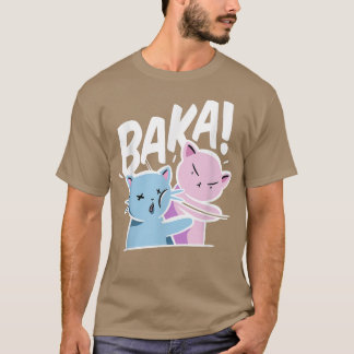 Baka Anime Cat Slap Baka Japanische Katze  T-Shirt