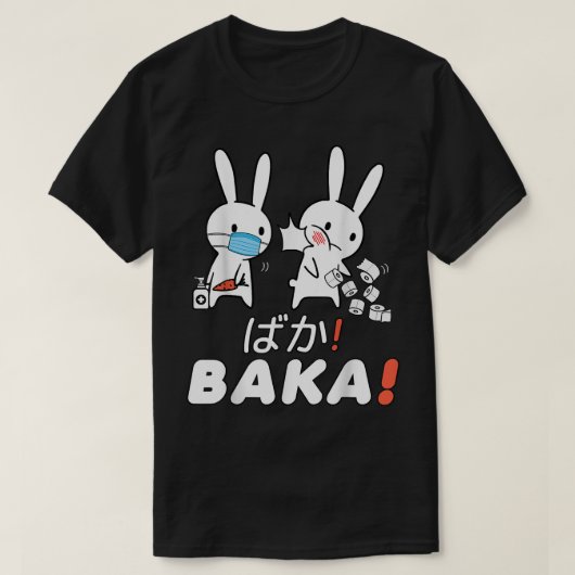 Baka Idiot Kaninchen Anime Japon mit Maske & To T-Shirt (Design vorne)
