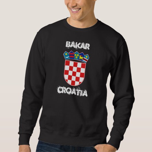Bakar, Kroatien mit Wappen Sweatshirt (Vorderseite)