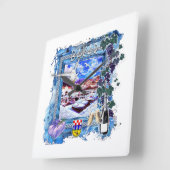 Bakar Quadratische Wanduhr (Winkel)