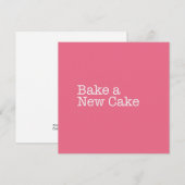 Bake a New Cake Note Card Mitteilungskarte (Vorne/Hinten)