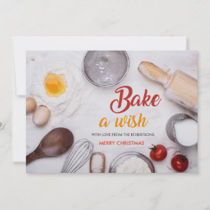 Bake a Wish Christmas Foto Card Feiertagskarte