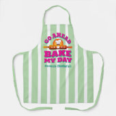 "Bake Bake My Day"-Schürze - grün Schürze (Vorderseite)