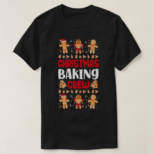 Bake Baking Gingerbread Mann Weihnachtskoch T-Shirt (Design vorne)
