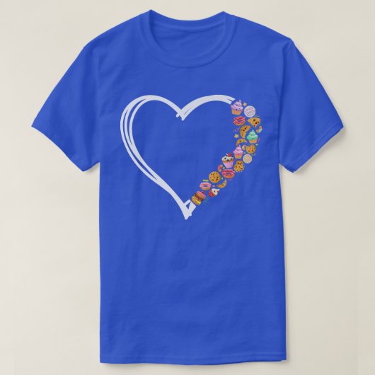 Bake Baking Heart Cookie Donut Cupcake T-Shirt (Design vorne)