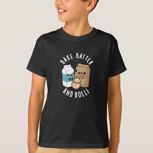 Bake Batter und Roll Funny Backsong Puff Dark BG T-Shirt (Vorderseite)